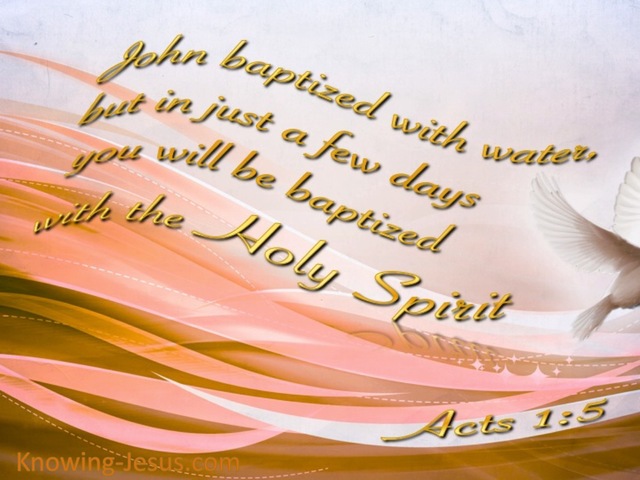 Acts 1:5 Baptised With The Holy Spirit (gold)